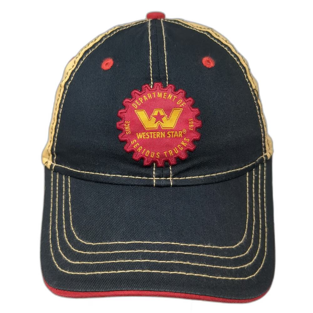 H3 Headwear Western Star Trucks Baseball Cap Black Yellow Red OS Hat Contrast